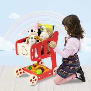 Wooden Balance Trolley Toy for Kid 4 10 Lulubere Ahsap Alisveris arabasi Cocuk Yurume gelisim