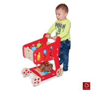 Wooden Balance Trolley Toy for Kid 2 1 Lulubere Ahsap Alisveris arabasi Cocuk Yurume gelisim